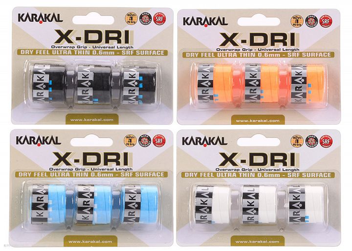 Karakal X-DRI Overwrap Grip 3Pack
